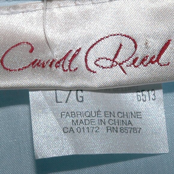 Vintage BABYDOLL Nightie Nightgown Lingerie Embroidered 70's 80's Baby Blue L - Picture 7 of 7